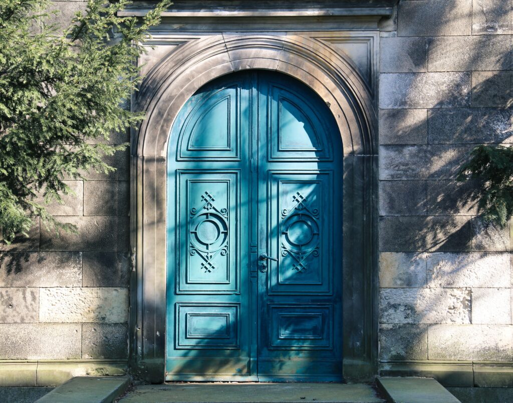 Big blue door to the mind