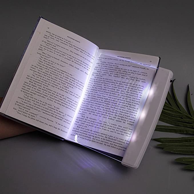 Reading book light, flat, translucent 